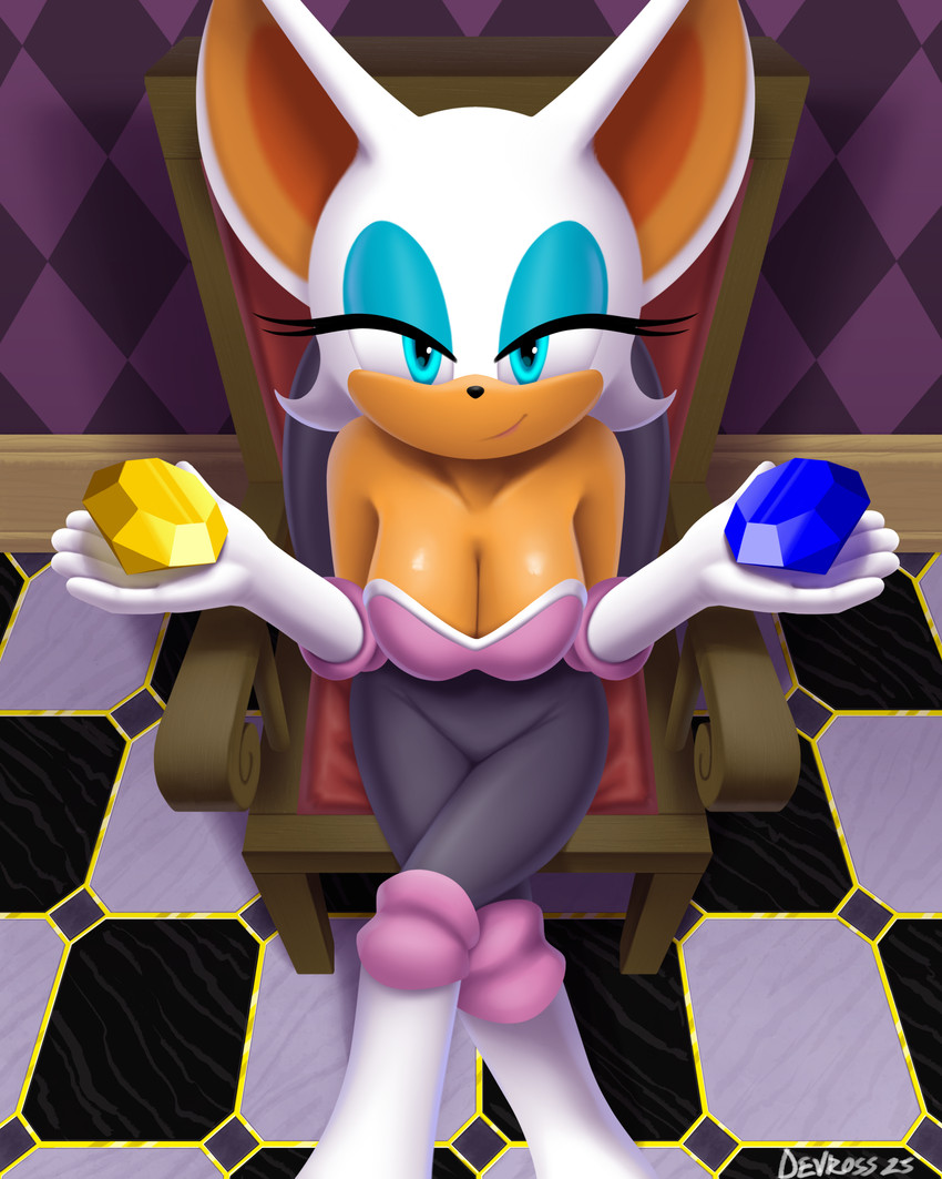 rouge the bat (sonic the hedgehog (series) and etc) created by devo87