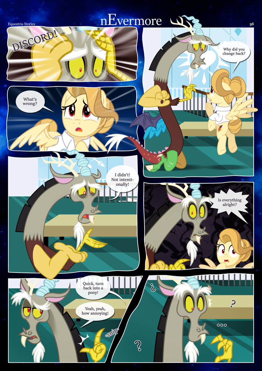 alice goldenfeather and discord (friendship is magic and etc) created by estories