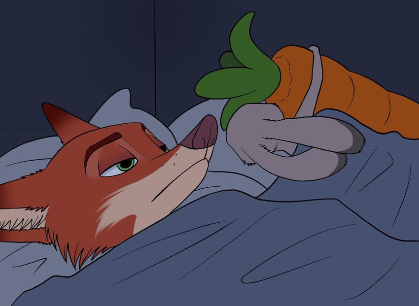 judy hopps and nick wilde (ah yes. me. my girlfriend. and etc) created by relaxablefur