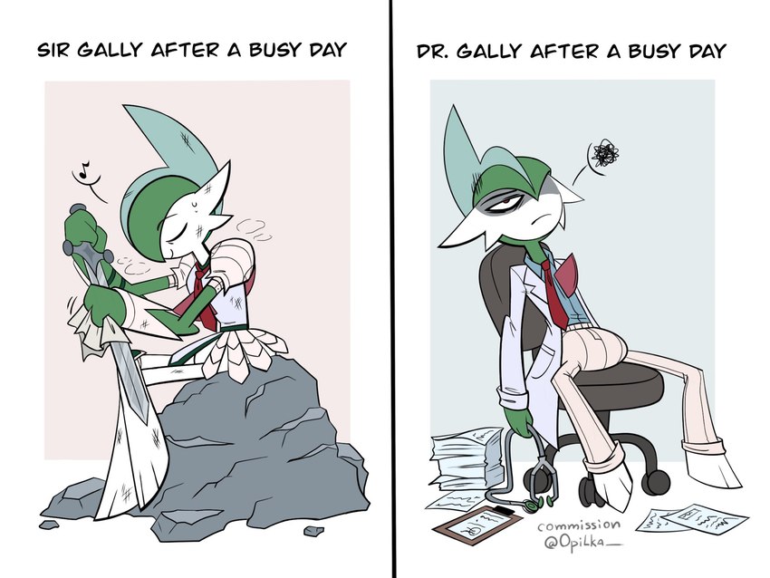 sir gallade (nintendo and etc) created by opilka (artist)