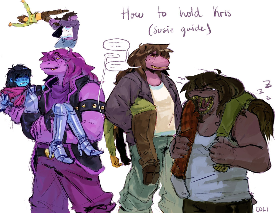 kris and susie (undertale (series) and etc) created by colicolicolicoli