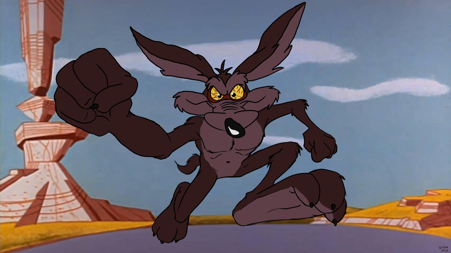 wile e. coyote (warner brothers and etc) created by stevethedragon