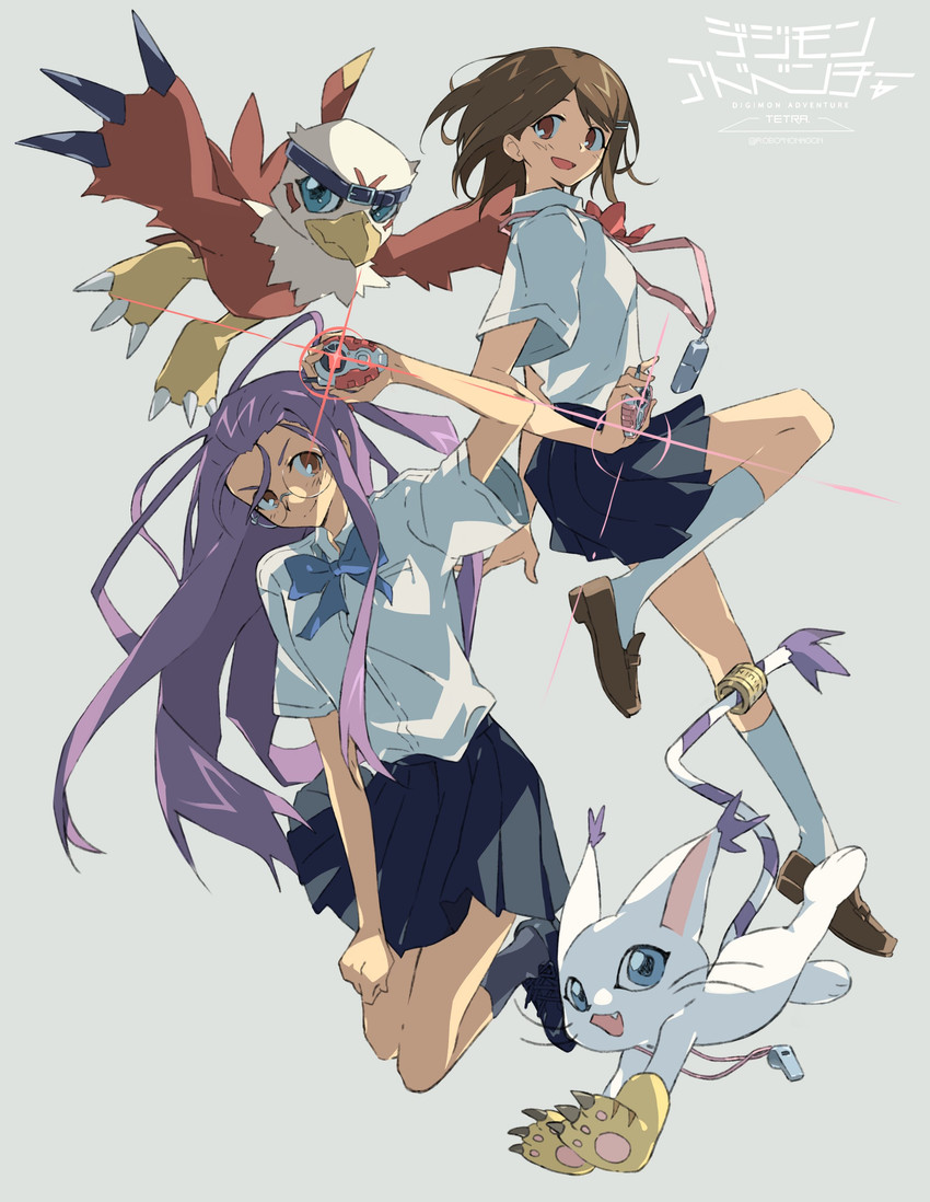 hikari kamiya and yolei inoue (bandai namco and etc) created by robo nonagon