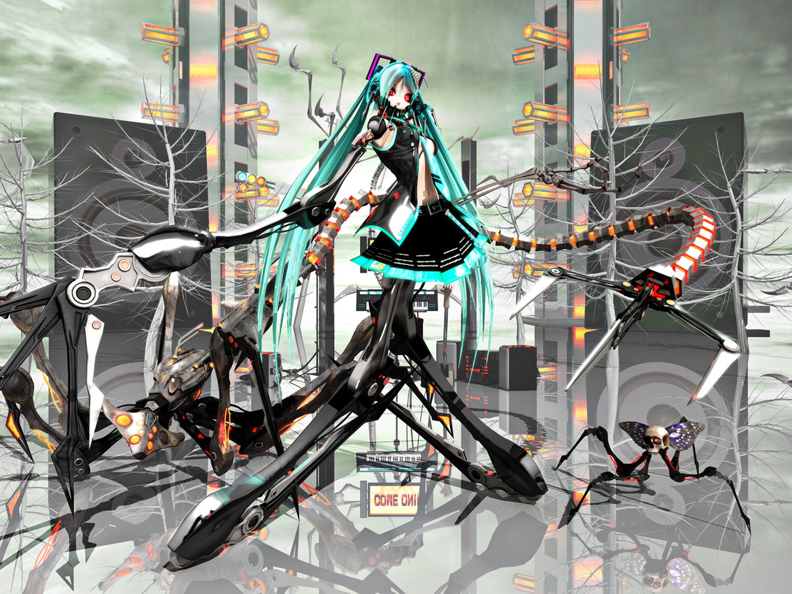 calne ca, hatsune miku, magnesium, and rubidium (vocaloid) created by deino (artist)