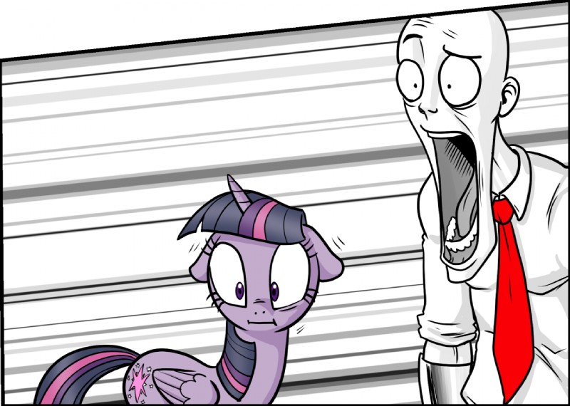 anon and twilight sparkle (friendship is magic and etc) created by pencils (artist)