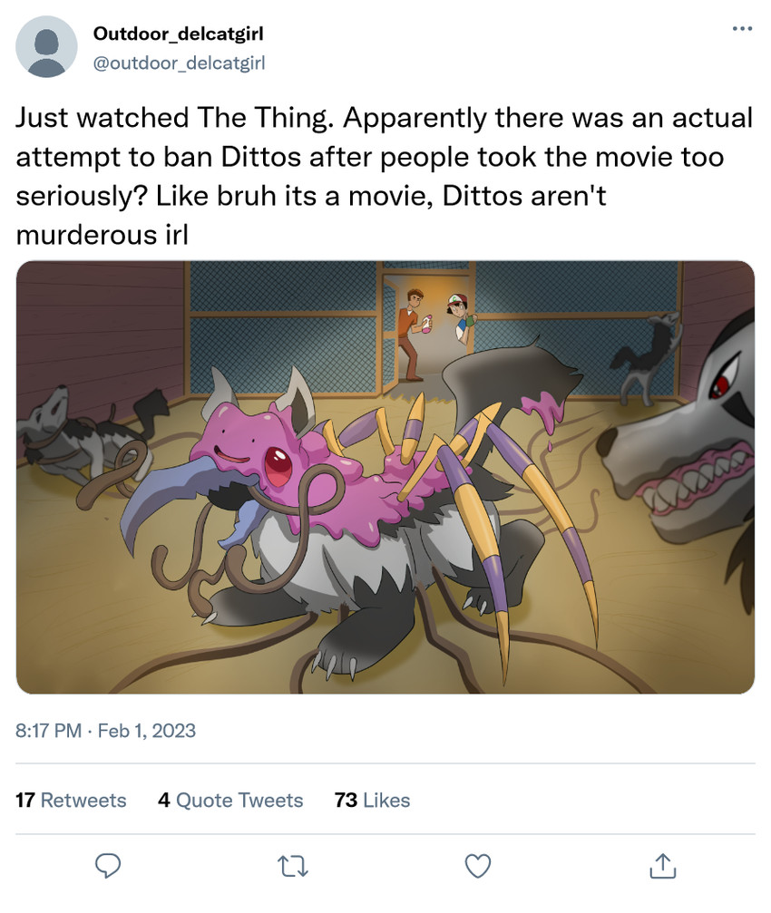 ash ketchum and brock (the thing and etc) created by outdoor catgirl