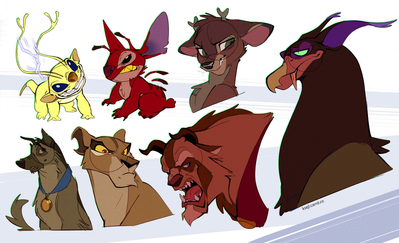 griffin, sparky, leroy, zira, beast, and etc (all dogs go to heaven and etc) created by ksejl