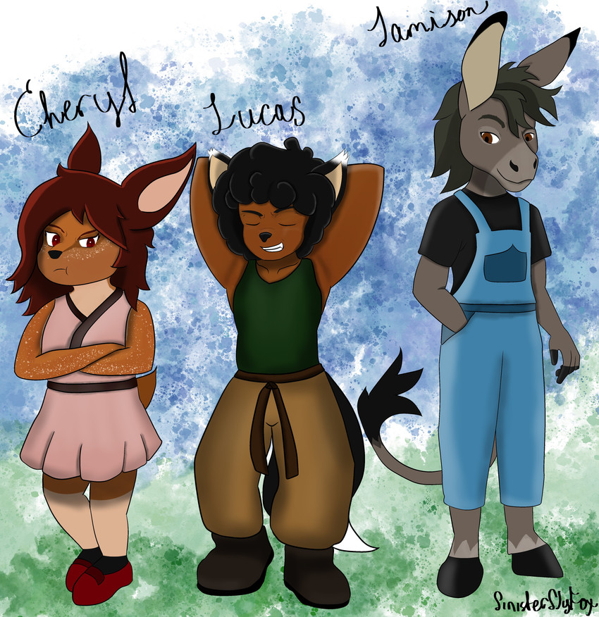 cheryl mulborrow, jamison jackson, and lucas vulperosa created by sinisterslyfox