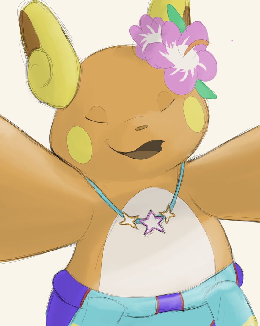 beach style alolan raichu (pokemon unite and etc) created by srjakbee