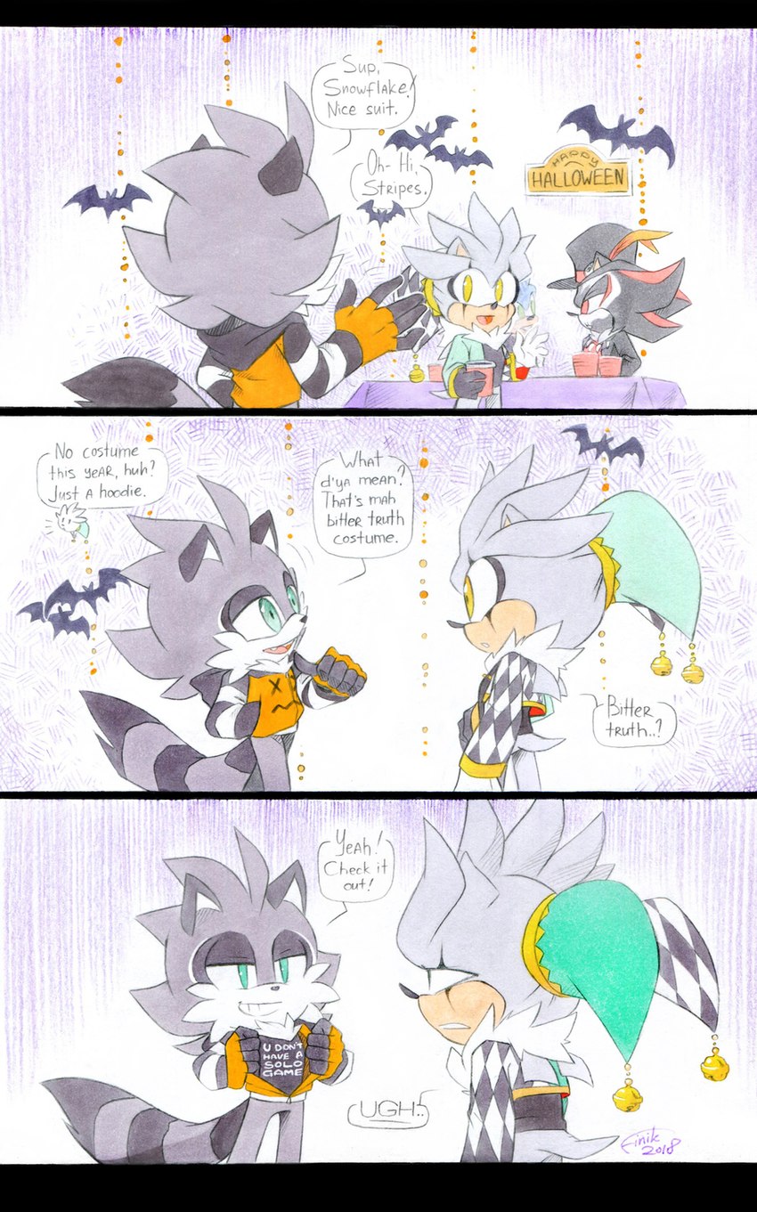 shadow the hedgehog, silver the hedgehog, and stripes the raccoon (sonic the hedgehog (series) and etc) created by finikart