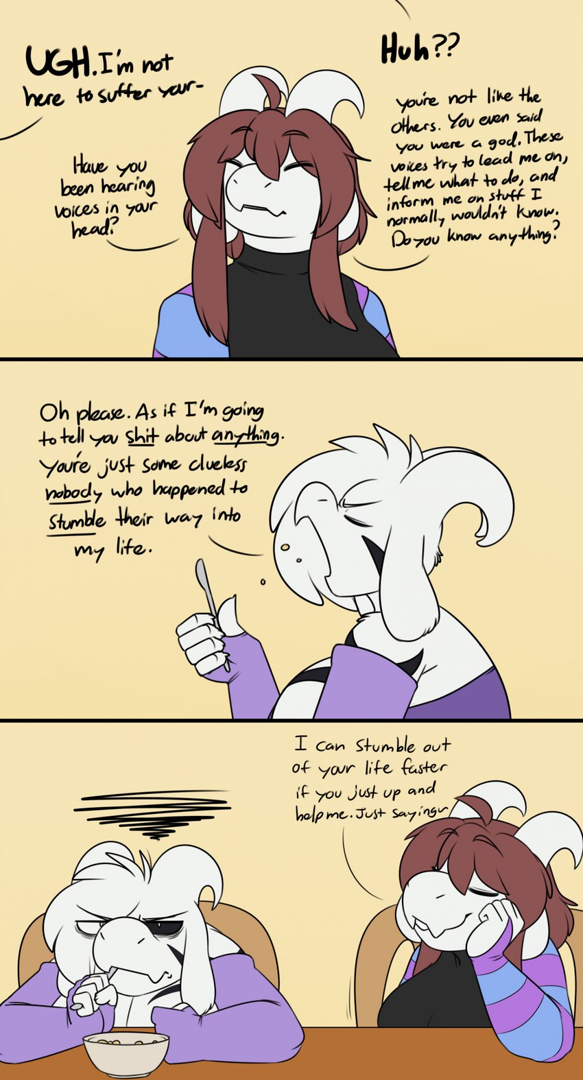 asriel dreemurr, frisk, and frisk (undertale (series) and etc) created by robertge