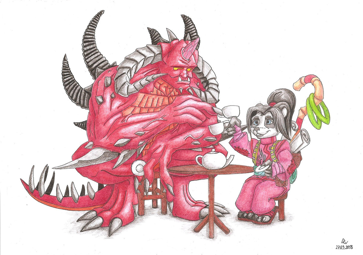diablo and li li stormstout (blizzard entertainment and etc) created by dirtywolf