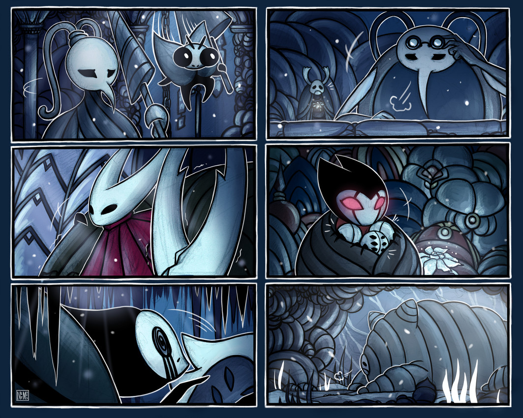 grimmchild, mask maker, hollow knight, cornifer, elderbug, and etc (hollow knight and etc) created by netmors