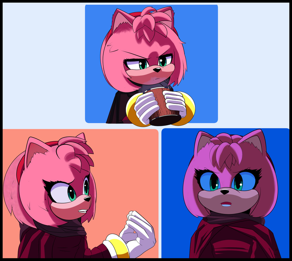 amy rose (sonic the hedgehog (comics) and etc) created by blue archer (artist)