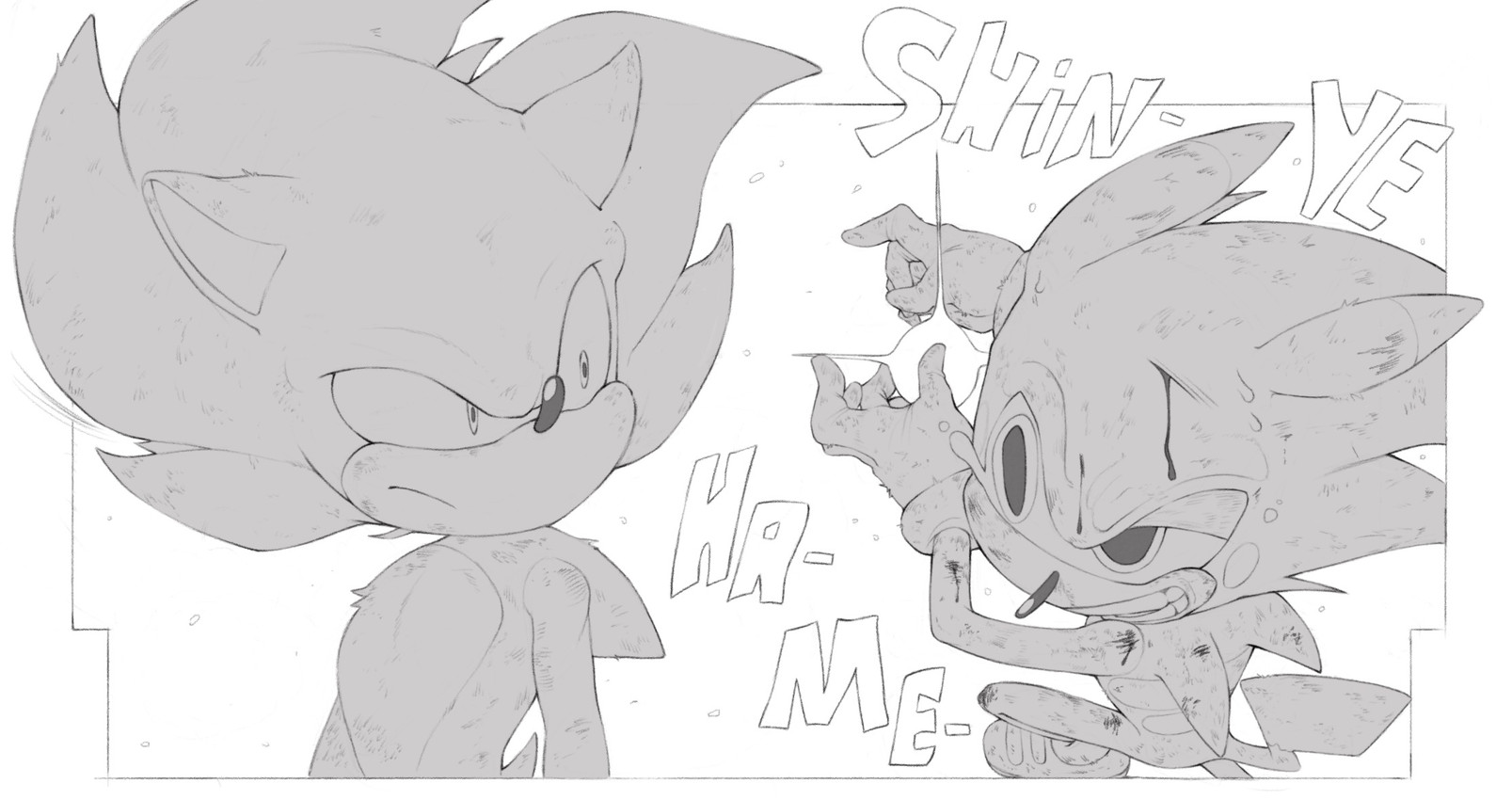 sonic the hedgehog, sonichu, and super sonic (sonic the hedgehog (series) and etc) created by chicowin