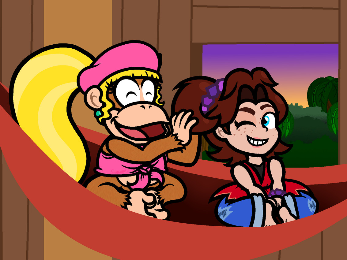 dixie kong and mayor pauline (donkey kong (series) and etc) created by captainquack64