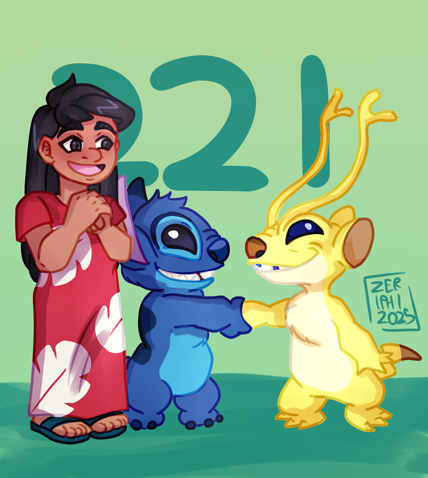 lilo pelekai, sparky, and stitch (lilo and stitch and etc) created by zeriphi