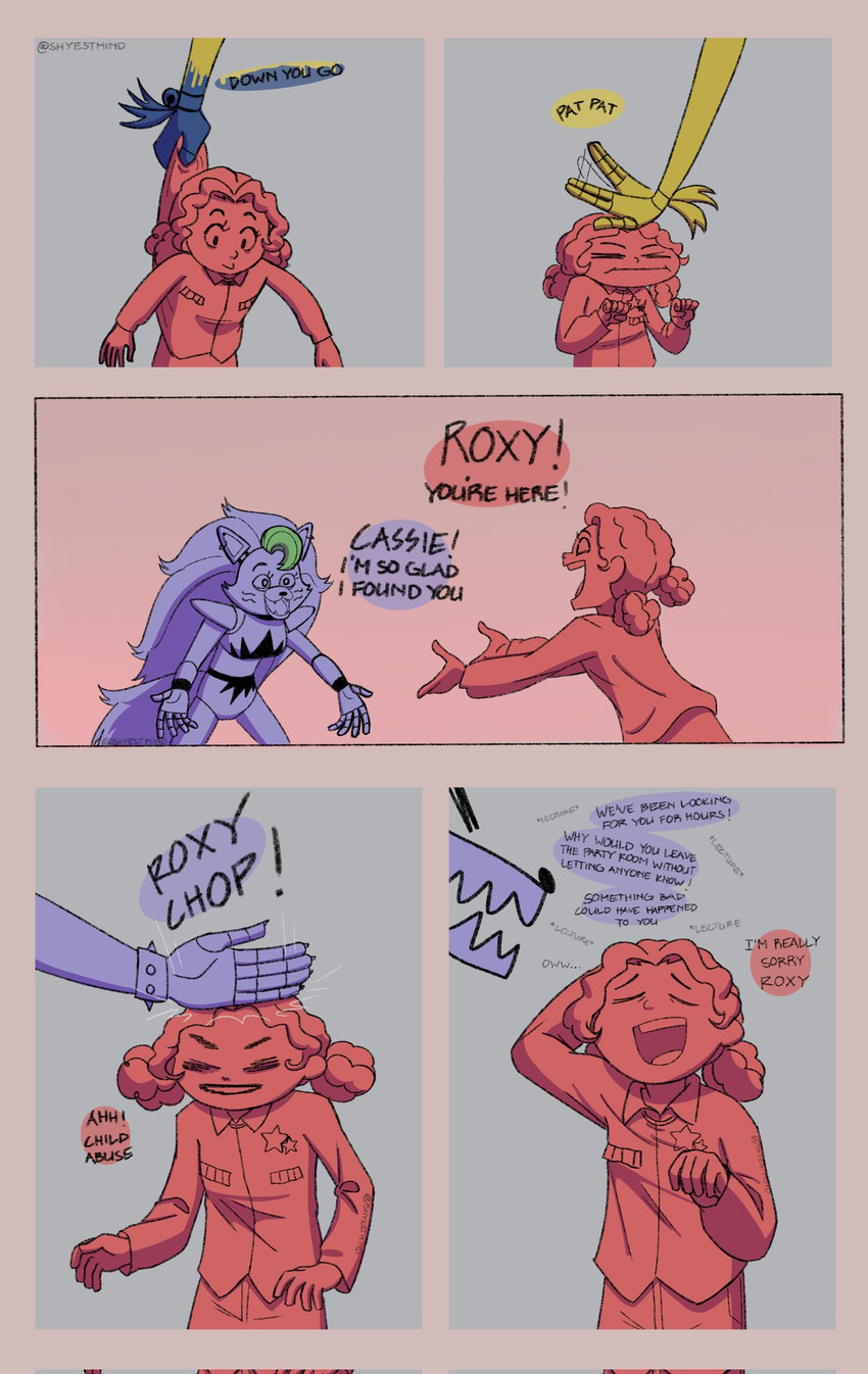 cassie and roxanne wolf (five nights at freddy's: security breach ruin and etc) created by shyestmind