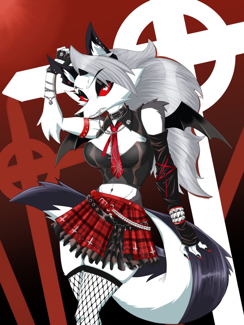 gothic anime angel and loona (helluva boss and etc) created by desperadodave