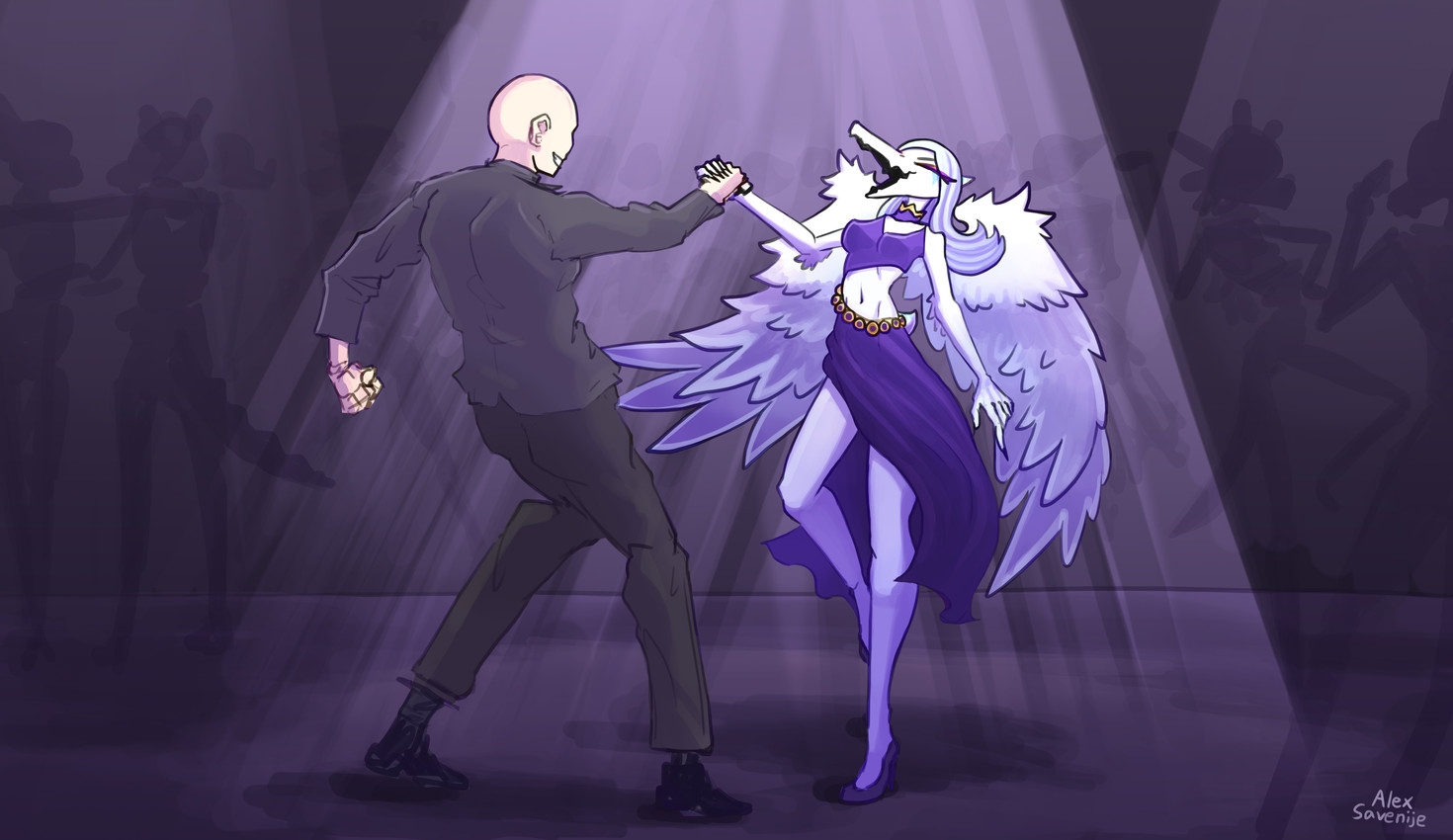anon and fang (goodbye volcano high and etc) created by alexsavenije