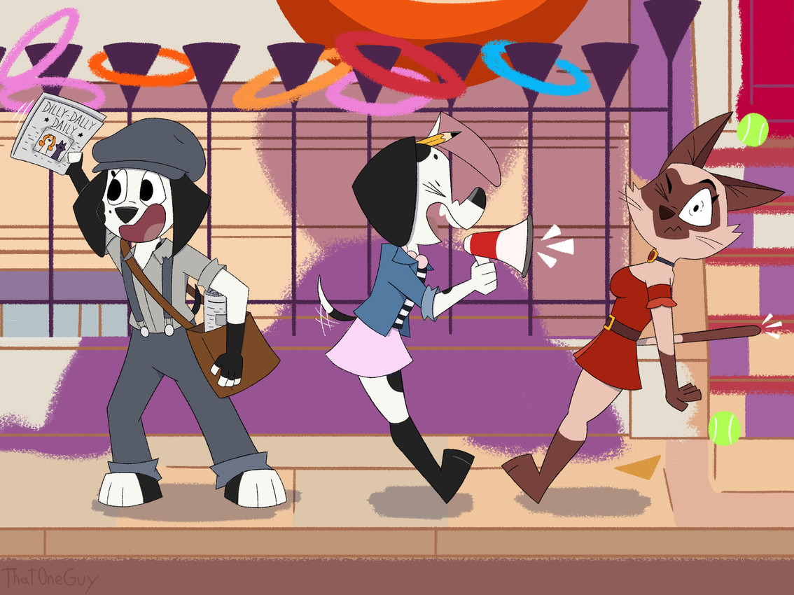 dally dalmatian, dilly dalmatian, belfort, ariane, lupin, and etc (101 dalmatian street and etc) created by slightlyarousedguy