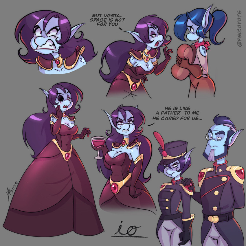 io, unnamed character, and vesta created by psicoyote