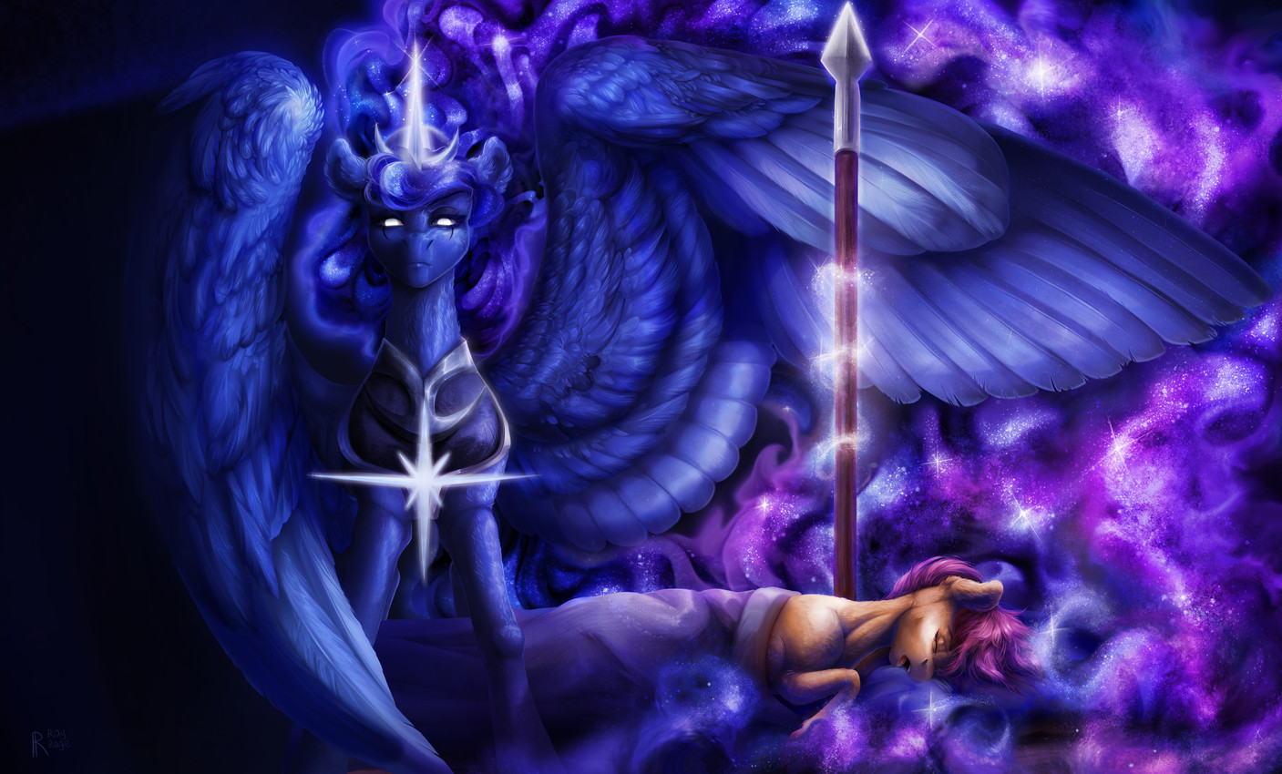 princess luna and scootaloo (friendship is magic and etc)