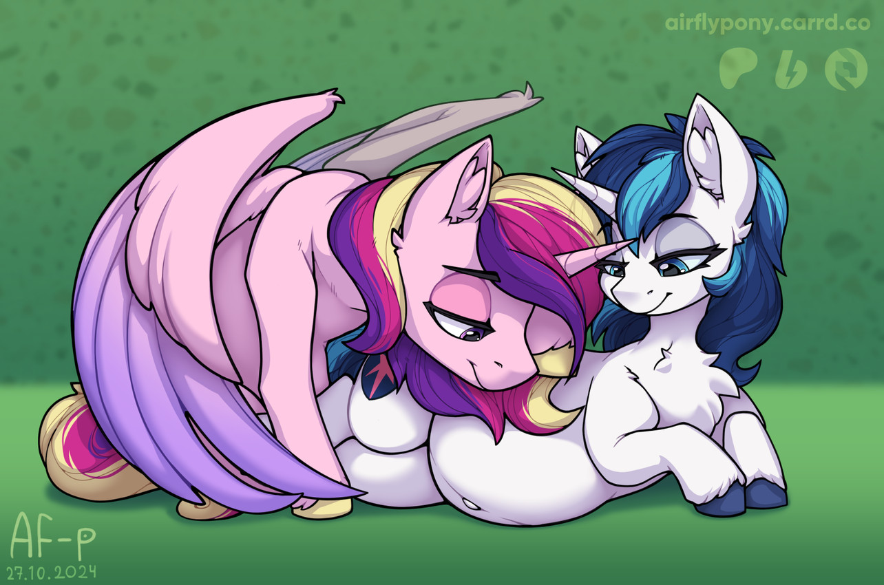 princess cadance and shining armor (friendship is magic and etc) created by airfly-pony