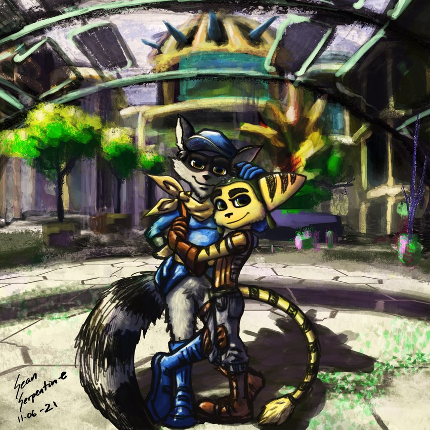 ratchet and sly cooper (sony interactive entertainment and etc) created by sean serpentine