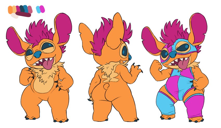 fan character and lucho (lilo and stitch and etc) created by paiomine