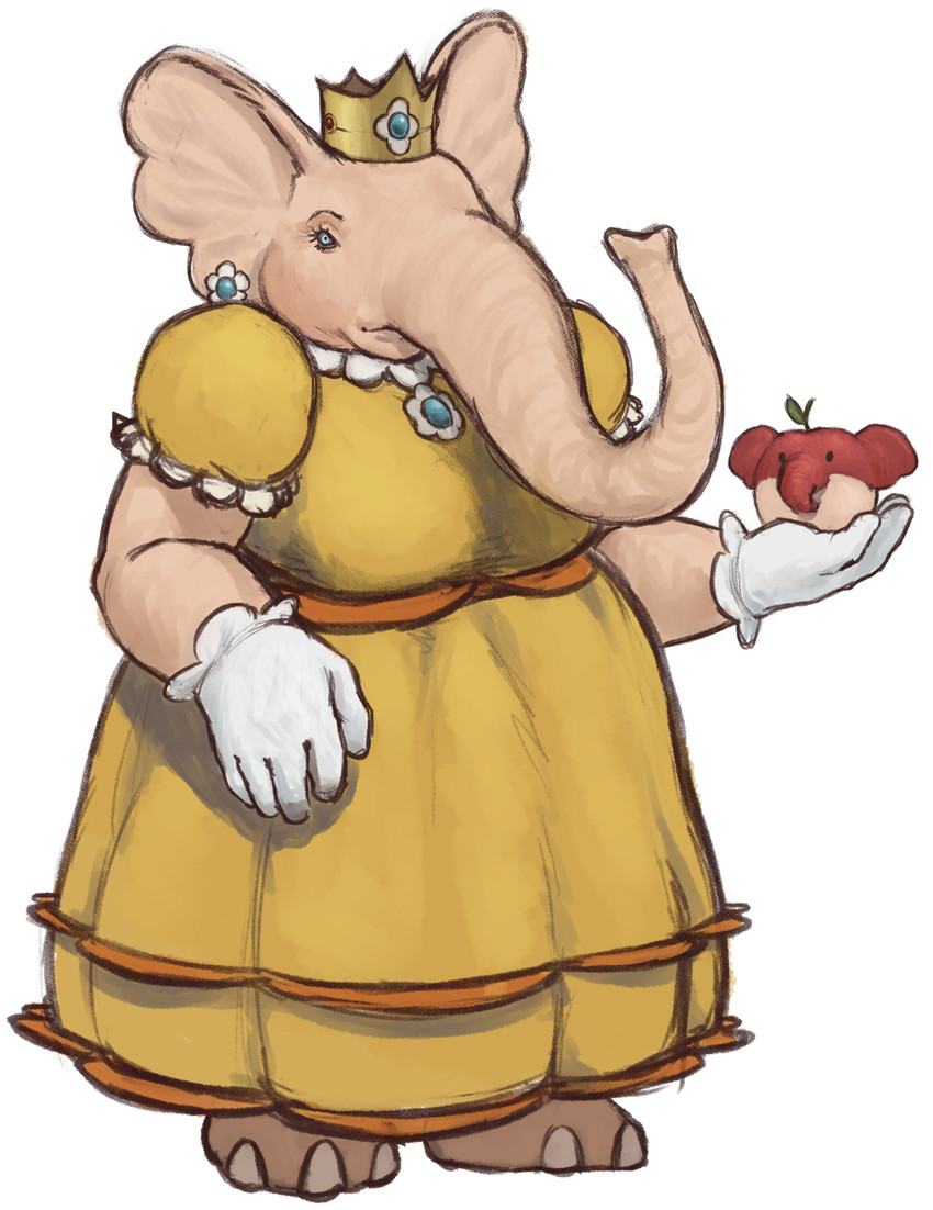 elephant daisy and princess daisy (super mario bros wonder and etc) created by artrextino