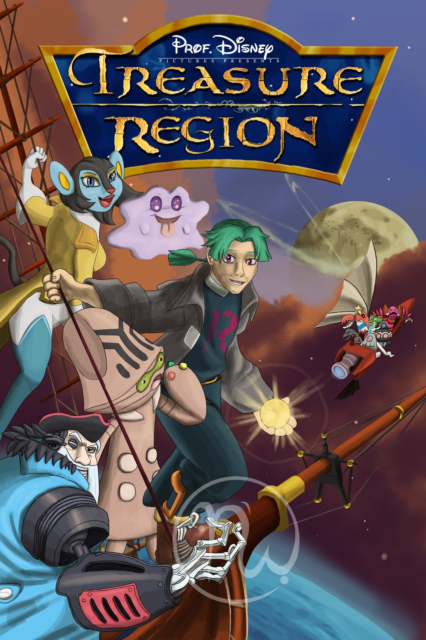 long john silver, b.e.n., morph, wulfric, long john silver, and etc (treasure planet and etc) created by skywater