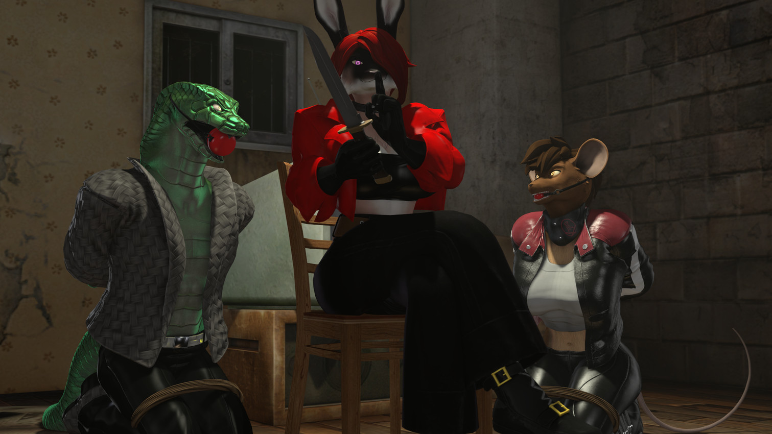iris, rabbit, rat, and snake created by thevestige