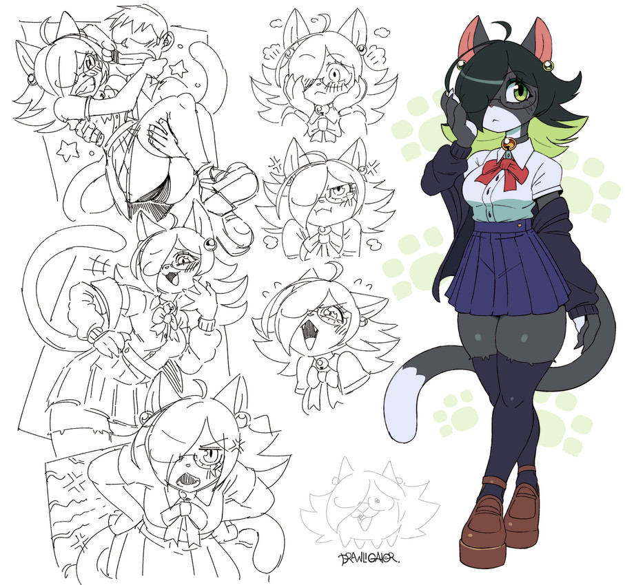basic cat (the battle cats and etc) created by drawligator