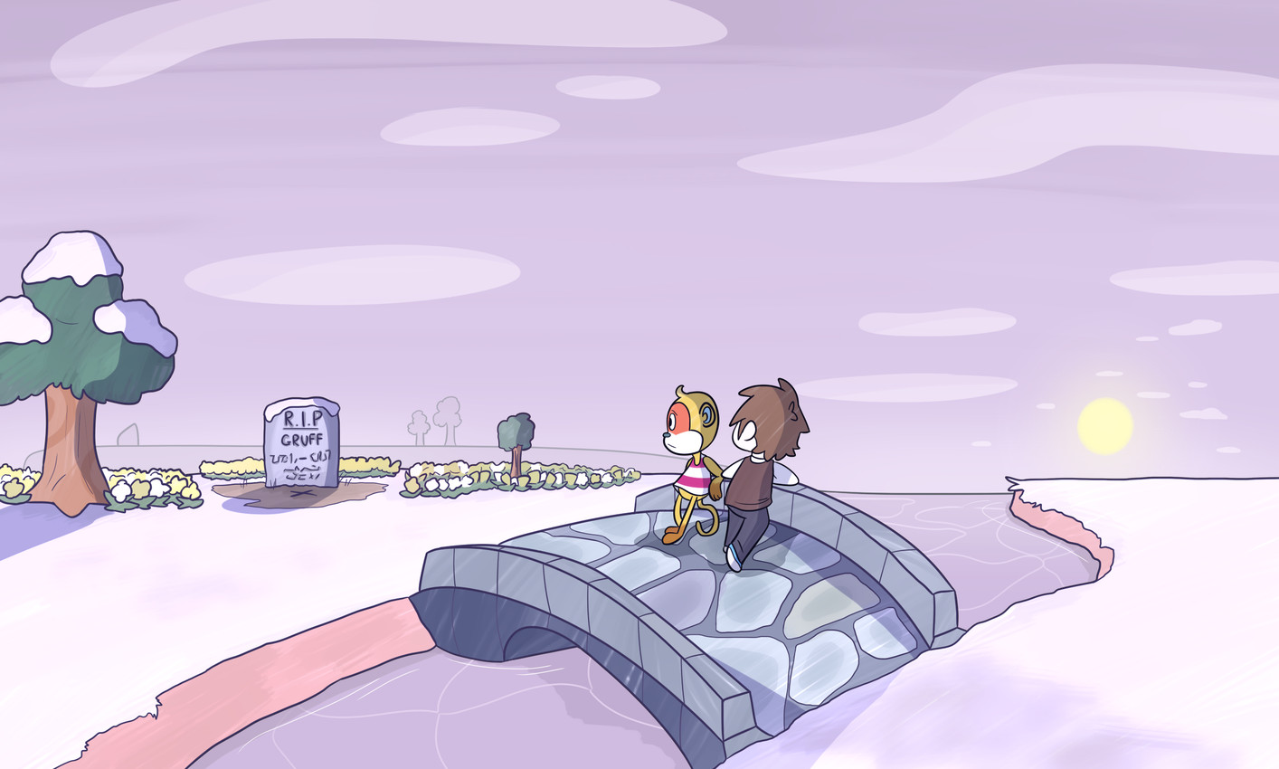 simon and villager (animal crossing and etc) created by cookieboy011