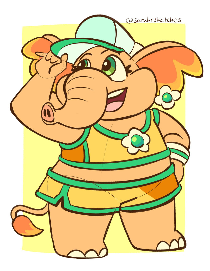 elephant daisy, princess daisy, and princess daisy (mario kart world and etc) created by sarahrsketches