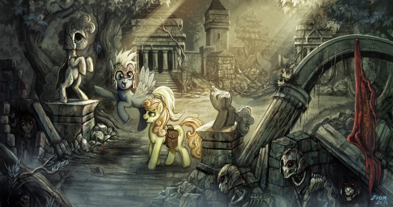 carrot top and derpy hooves (friendship is magic and etc) created by ziom05