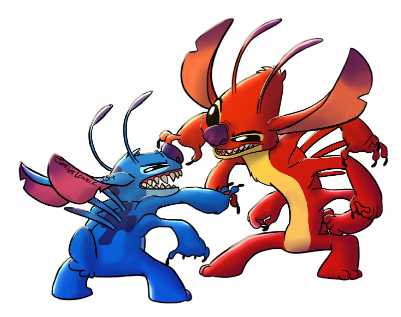 experiment 627 and stitch (lilo and stitch and etc) created by xrsjaru
