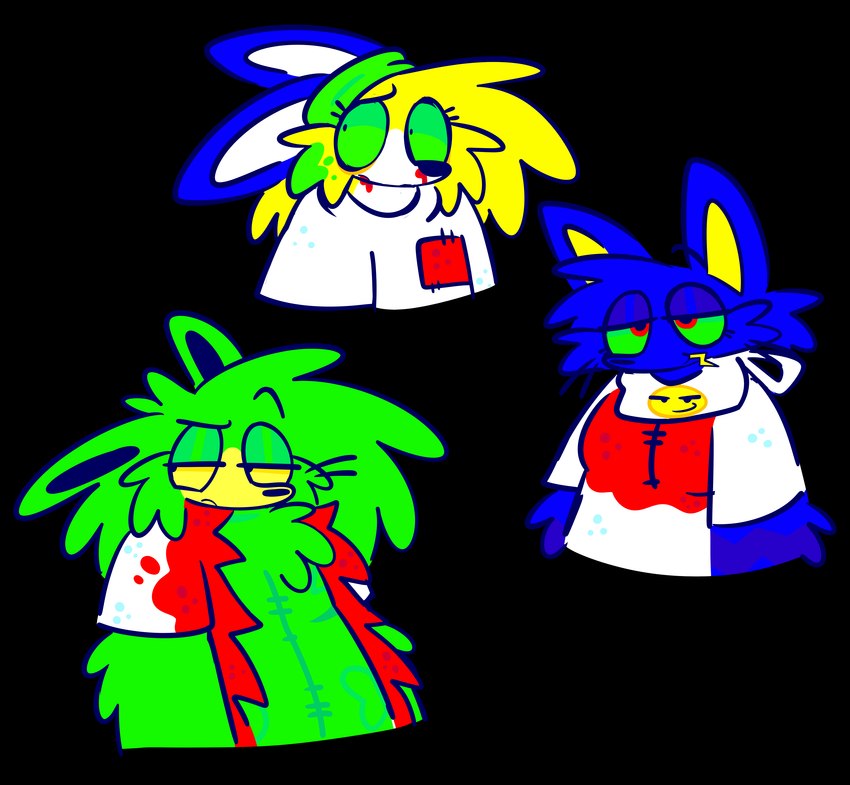 barry ill, caroline coughs, and hemera philly (sparklecare) created by afterpawty