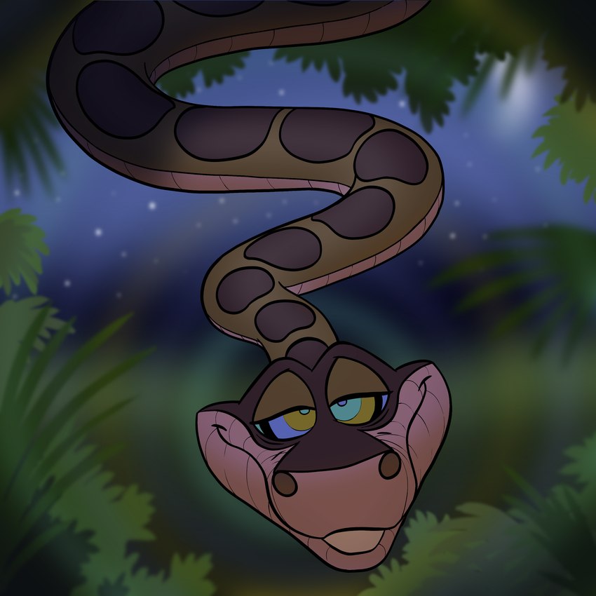 kaa (the jungle book) created by sleepylilfox