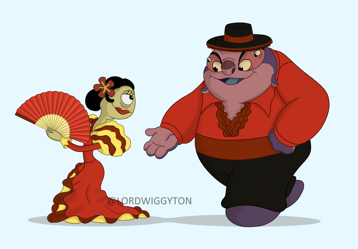 jumba jookiba and wendy pleakley (lilo and stitch and etc) created by lordwiggyton