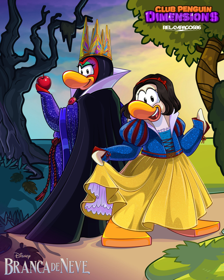 grimhilde and snow white (snow white and the seven dwarfs and etc) created by relampago686