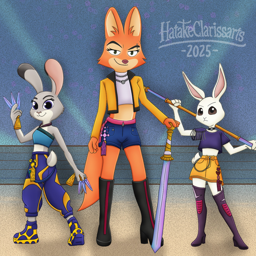 mira, rumi, zoey, diane foxington, haru, and etc (kpop demon hunters and etc) created by hatakeclarissarts