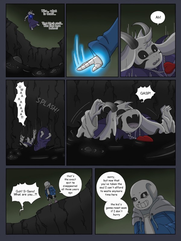 asriel dreemurr and sans (undertale (series) and etc) created by taggen96 (artist)