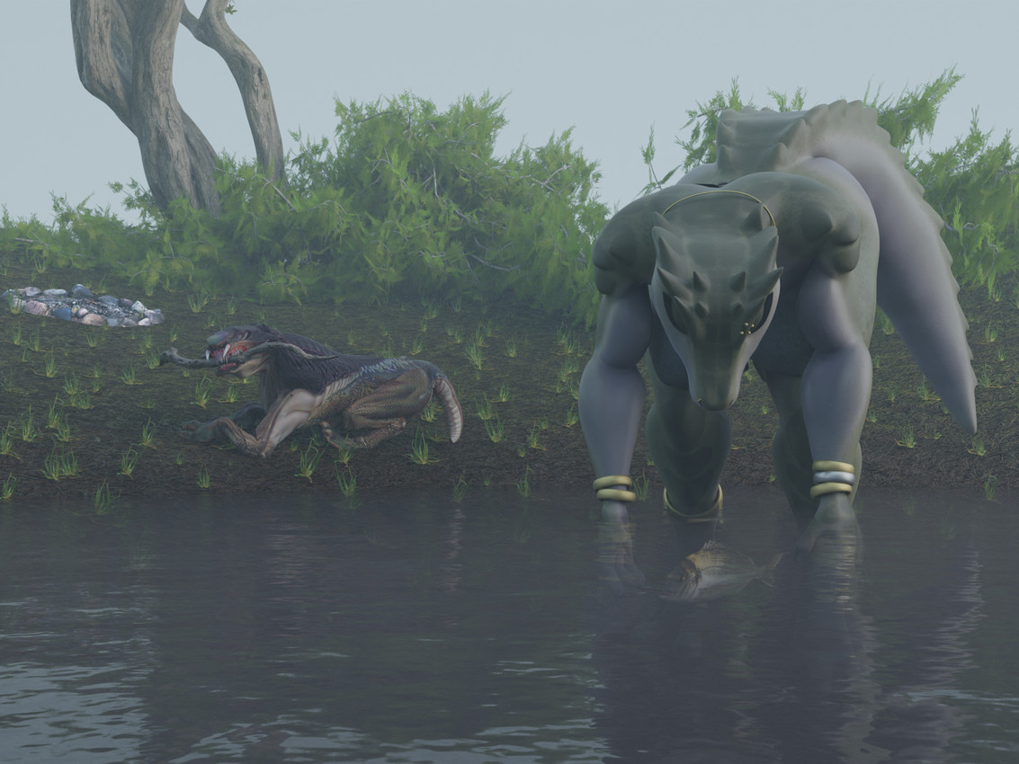 kroxigor (h. p. lovecraft and etc) created by flailingfornication