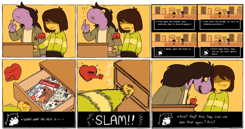 kris and susie (undertale (series) and etc) created by spoiledart