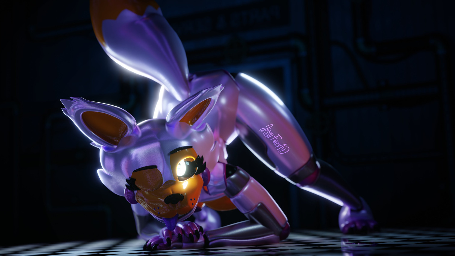 lolbit (five nights at freddy's world and etc) created by jizzyfox