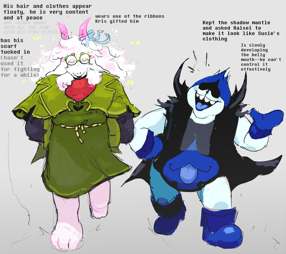 lancer and ralsei (undertale (series) and etc) created by gmodlover49