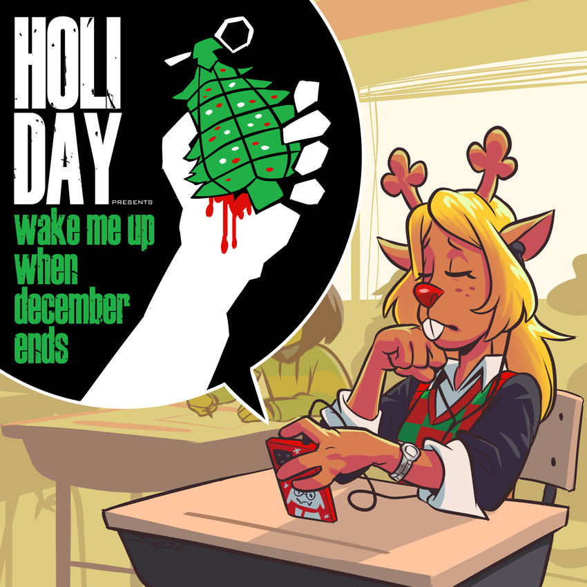 kris, noelle holiday, and ralsei (wake me up when september ends and etc) created by angusburgers
