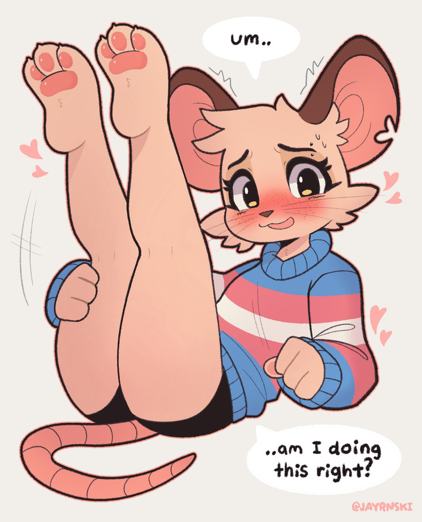 trans mouse (crackers in bed pose) created by jayrnski